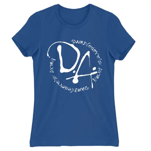 Királykék Harry Potter női rövid ujjú póló - D.A Logo