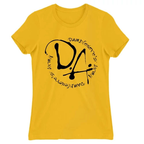 Sárga Harry Potter női rövid ujjú póló - D.A Logo