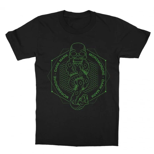 Fekete Harry Potter gyerek rövid ujjú póló - Dark Mark Lineart