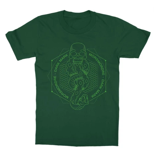 Sötétzöld Harry Potter gyerek rövid ujjú póló - Dark Mark Lineart