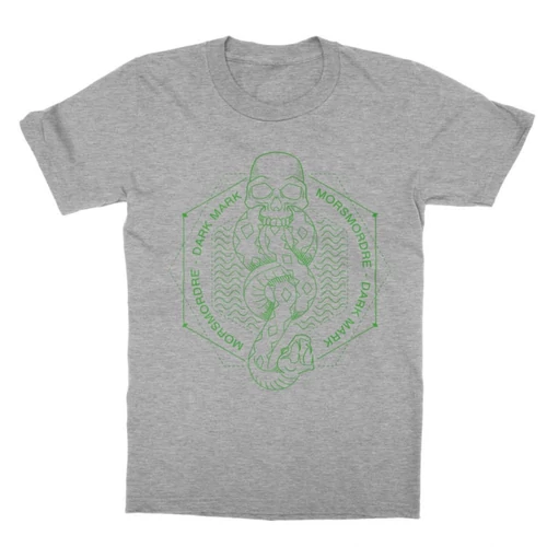 Sportszürke Harry Potter gyerek rövid ujjú póló - Dark Mark Lineart