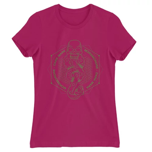 Pink Harry Potter női rövid ujjú póló - Dark mark Lineart