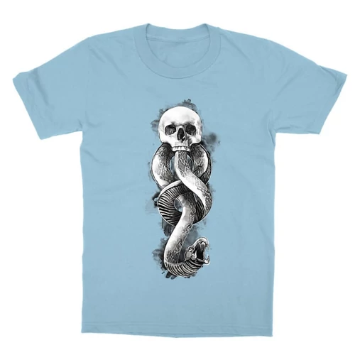 Világoskék Harry Potter gyerek rövid ujjú póló - Dark mark watercolor