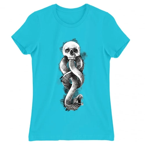 Atollkék Harry Potter női rövid ujjú póló - Dark mark watercolor