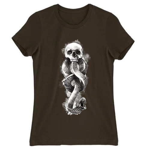 Barna Harry Potter női rövid ujjú póló - Dark mark watercolor