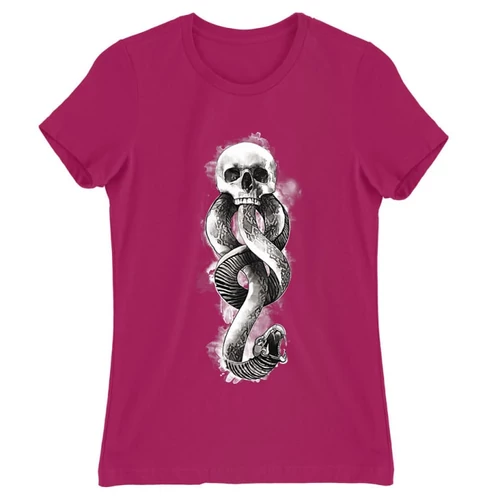Pink Harry Potter női rövid ujjú póló - Dark mark watercolor