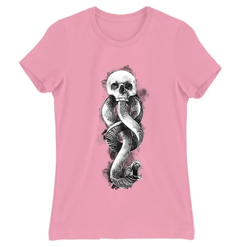 Világos rózsaszín Harry Potter női rövid ujjú póló - Dark mark watercolor