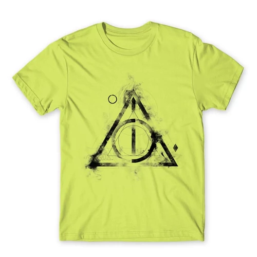 Almazöld Harry Potter férfi rövid ujjú póló - Deathly hallows symbol