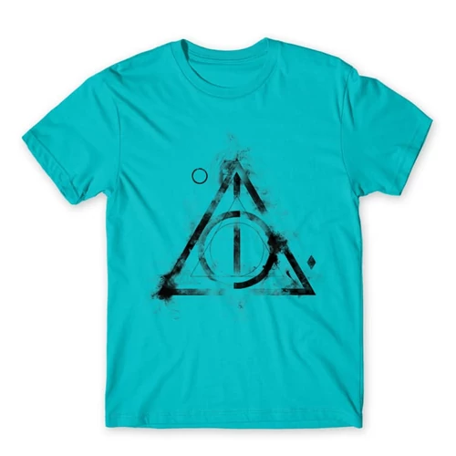 Atollkék Harry Potter gyerek rövid ujjú póló - Deathly hallows symbol