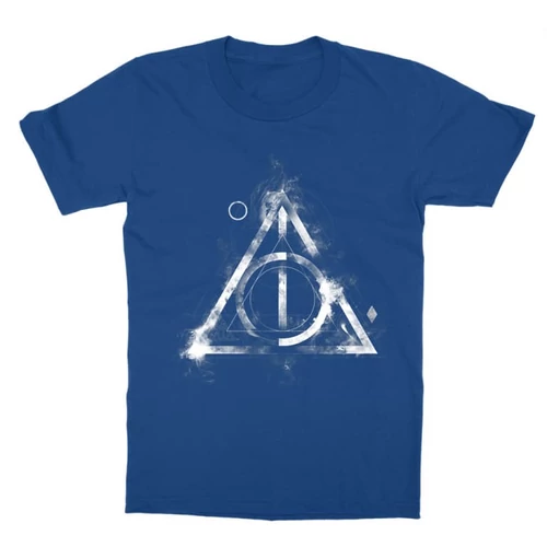 Királykék Harry Potter gyerek rövid ujjú póló - Deathly hallows symbol