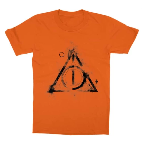 Narancs Harry Potter gyerek rövid ujjú póló - Deathly hallows symbol