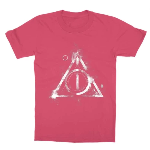 Pink Harry Potter gyerek rövid ujjú póló - Deathly hallows symbol