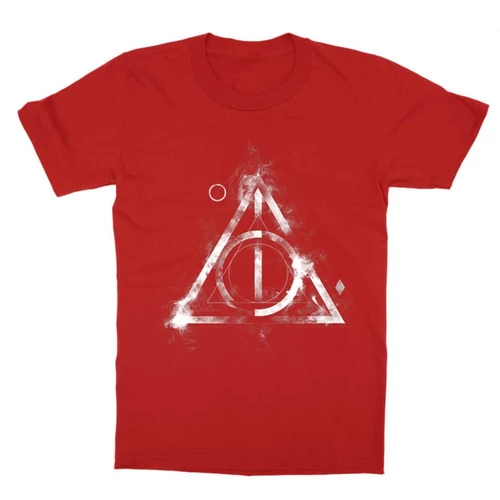 Piros Harry Potter gyerek rövid ujjú póló - Deathly hallows symbol