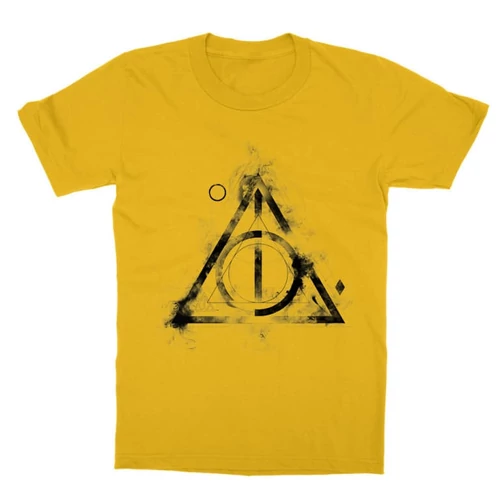 Sárga Harry Potter gyerek rövid ujjú póló - Deathly hallows symbol