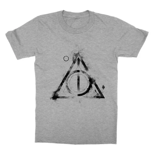 Sportszürke Harry Potter gyerek rövid ujjú póló - Deathly hallows symbol