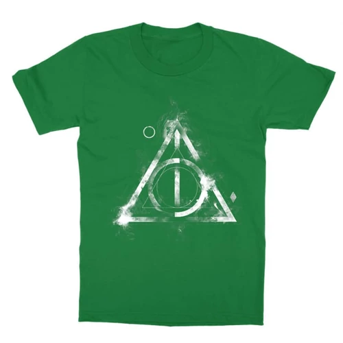 Zöld Harry Potter gyerek rövid ujjú póló - Deathly hallows symbol