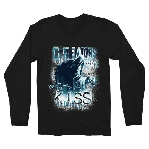 Fekete Harry Potter férfi hosszú ujjú póló - Dementor' s Kiss