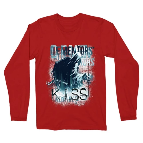 Piros Harry Potter férfi hosszú ujjú póló - Dementor' s Kiss