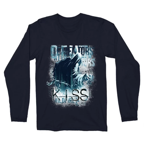 Sötétkék Harry Potter férfi hosszú ujjú póló - Dementor' s Kiss