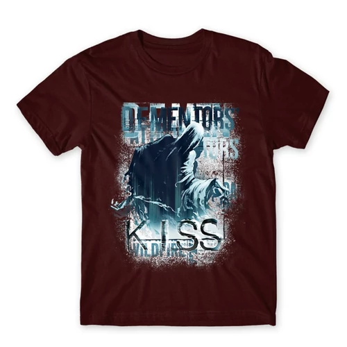 Bordó Harry Potter férfi rövid ujjú póló - Dementor' s Kiss