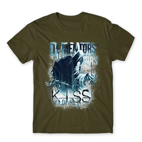 Khaki Harry Potter férfi rövid ujjú póló - Dementor' s Kiss