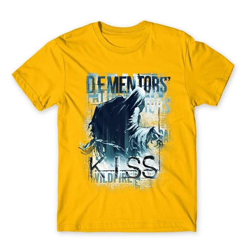 Sárga Harry Potter férfi rövid ujjú póló - Dementor' s Kiss
