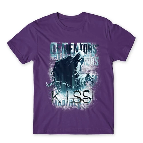 Sötétlila Harry Potter férfi rövid ujjú póló - Dementor' s Kiss