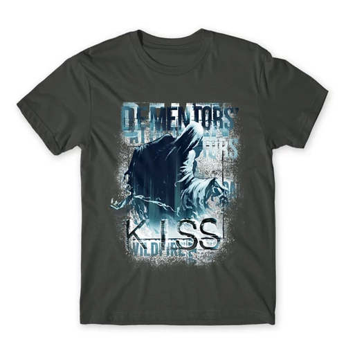Sötétszürke Harry Potter férfi rövid ujjú póló - Dementor' s Kiss