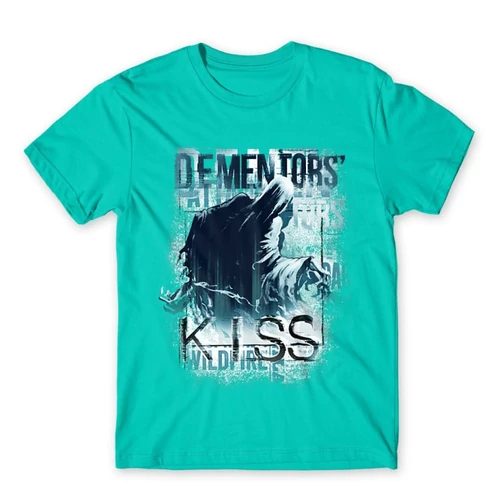 Türkiz Harry Potter férfi rövid ujjú póló - Dementor' s Kiss