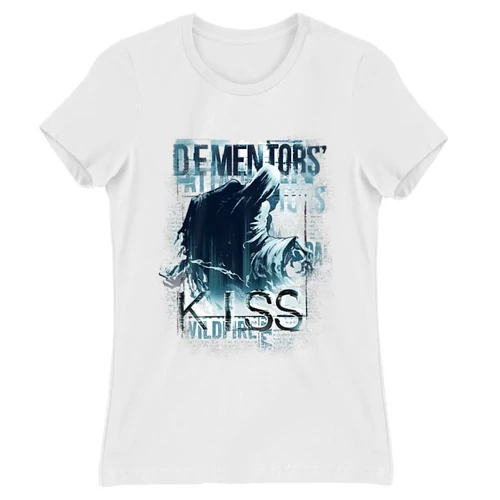 Fehér Harry Potter női rövid ujjú póló - Dementor' s Kiss