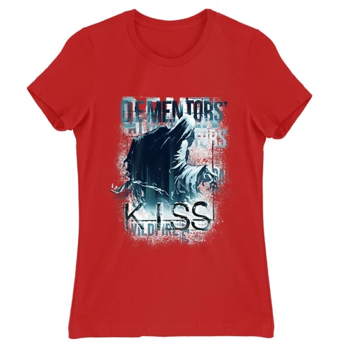 Piros Harry Potter női rövid ujjú póló - Dementor' s Kiss