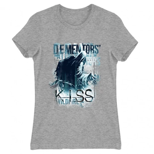 Sportszürke Harry Potter női rövid ujjú póló - Dementor' s Kiss
