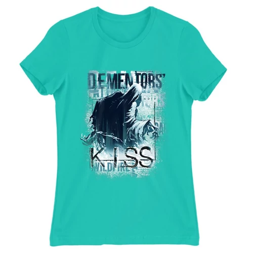 Türkiz Harry Potter női rövid ujjú póló - Dementor' s Kiss