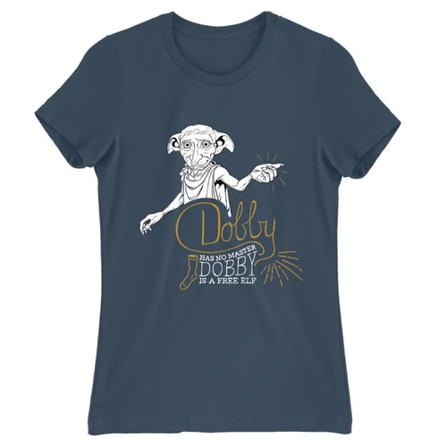 Denim Harry Potter női rövid ujjú póló - Dobby is a free elf