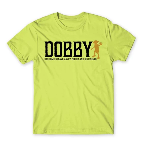 Almazöld Harry Potter férfi rövid ujjú póló - Dobby saves Harry