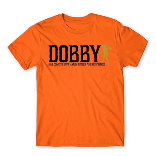 Narancs Harry Potter férfi rövid ujjú póló - Dobby saves Harry