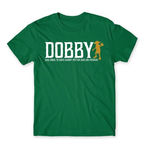 Zöld Harry Potter férfi rövid ujjú póló - Dobby saves Harry