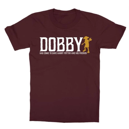 Bordó Harry Potter gyerek rövid ujjú póló - Dobby saves Harry
