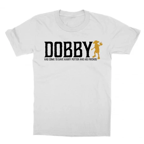 Fehér Harry Potter gyerek rövid ujjú póló - Dobby saves Harry