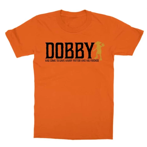 Narancs Harry Potter gyerek rövid ujjú póló - Dobby saves Harry