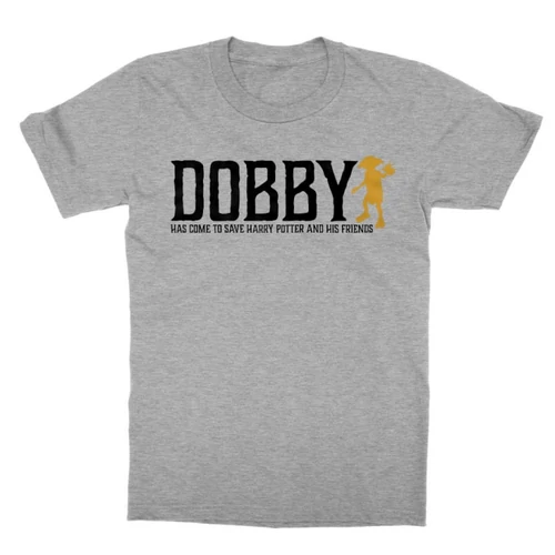 Sportszürke Harry Potter gyerek rövid ujjú póló - Dobby saves Harry