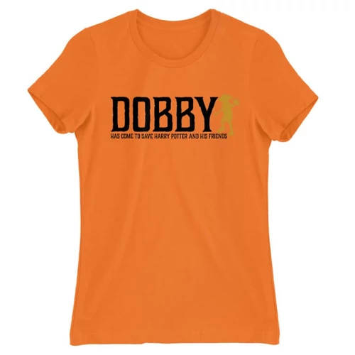 Narancs Harry Potter női rövid ujjú póló - Dobby saves Harry