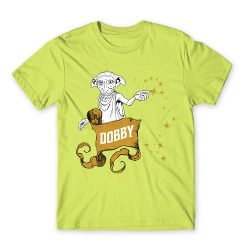Almazöld Harry Potter férfi rövid ujjú póló - Dobby