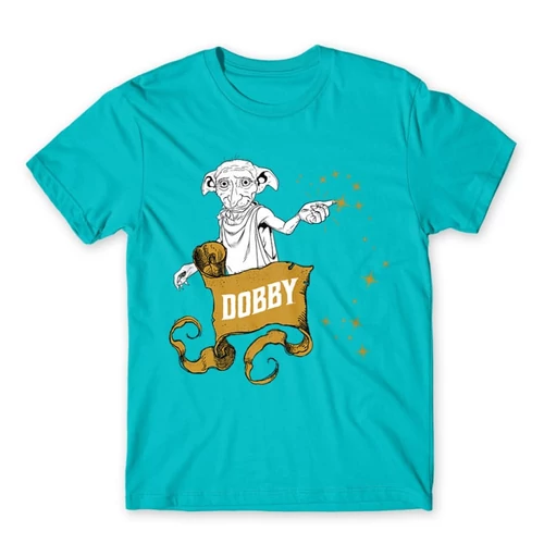 Atollkék Harry Potter férfi rövid ujjú póló - Dobby