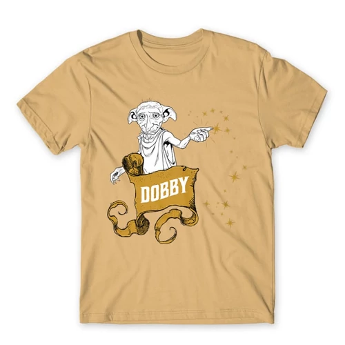 Homok Harry Potter férfi rövid ujjú póló - Dobby
