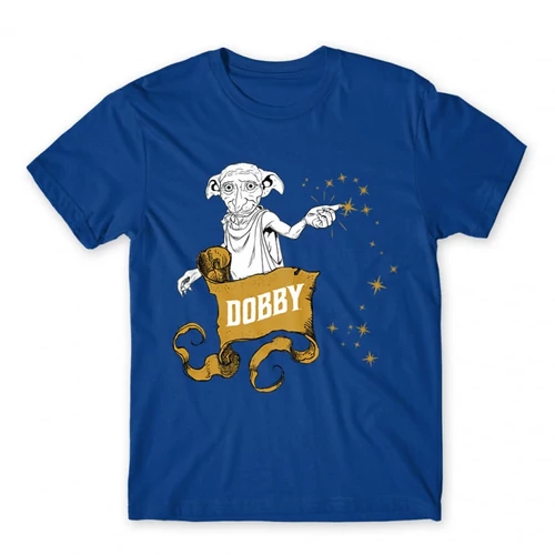 Királykék Harry Potter férfi rövid ujjú póló - Dobby