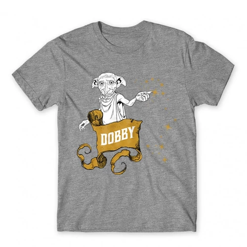 Sportszürke Harry Potter férfi rövid ujjú póló - Dobby