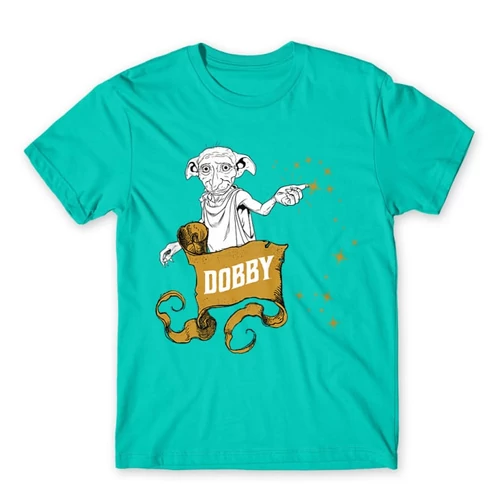 Türkiz Harry Potter férfi rövid ujjú póló - Dobby