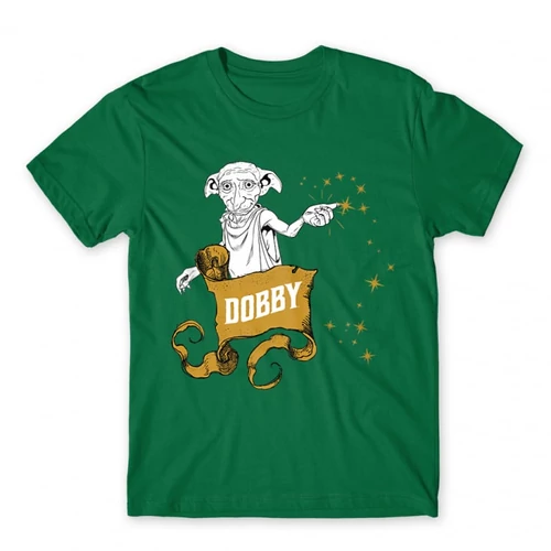Zöld Harry Potter férfi rövid ujjú póló - Dobby