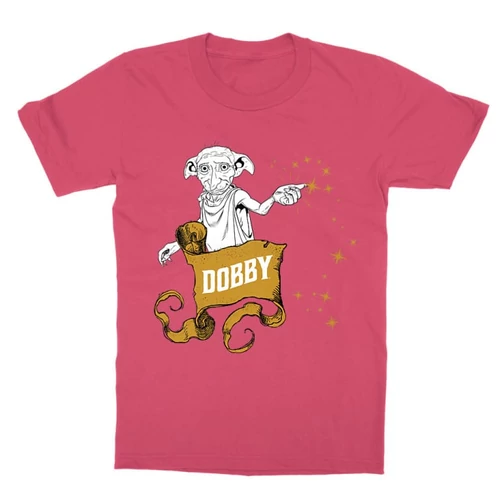 Pink Harry Potter gyerek rövid ujjú póló - Dobby